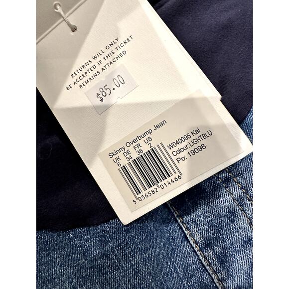 Seraphine – “Kai” Maternity Overbump Skinny Jeans (Light Blue) – 2 - Picture 5 of 6